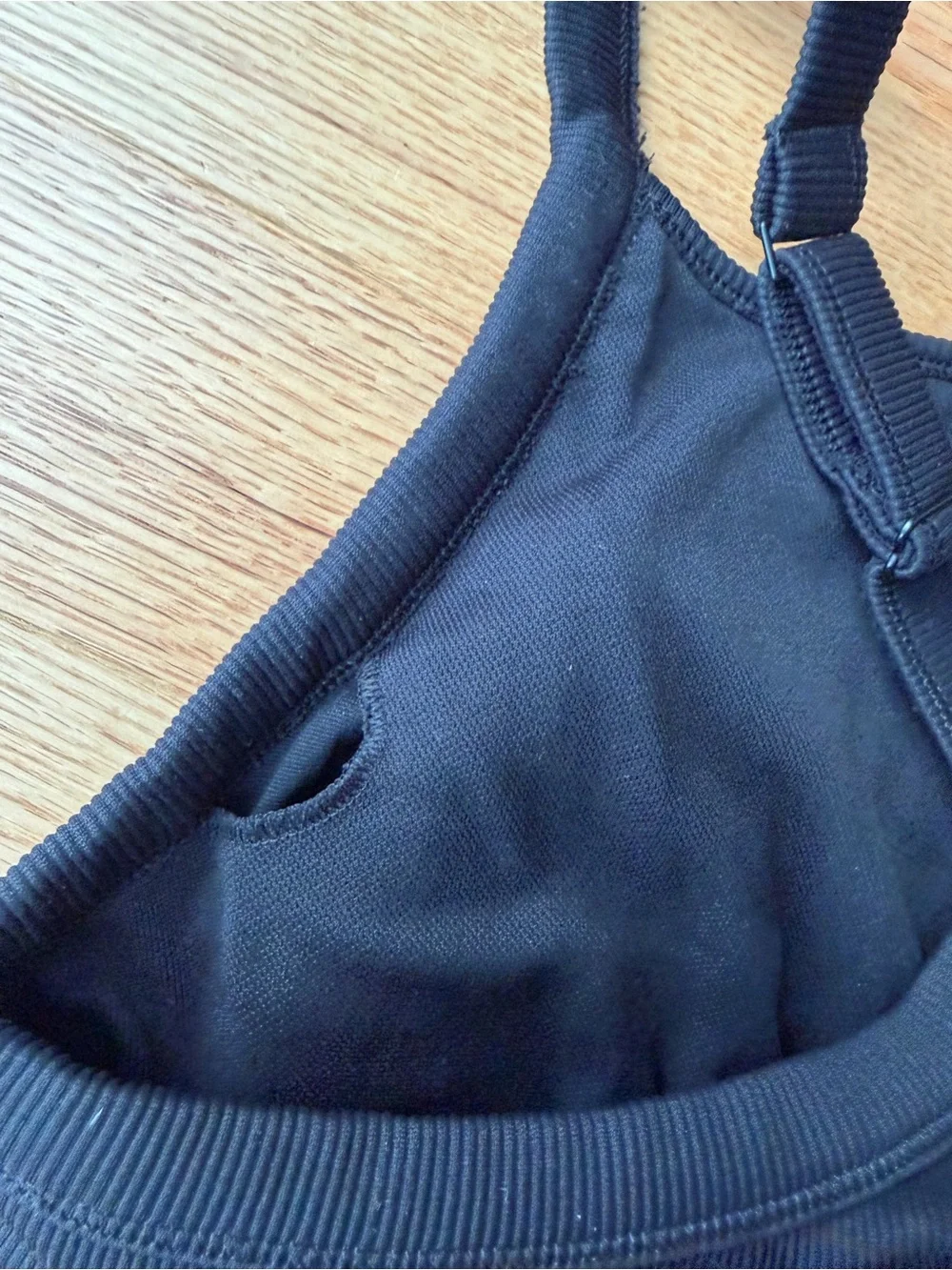 Alo Yoga Seamless Ribbed Favorite Bra Tank Black Built In Bra